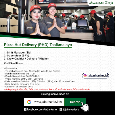 Lowongan Kerja Pizza Hut Delivery Tasikmalaya