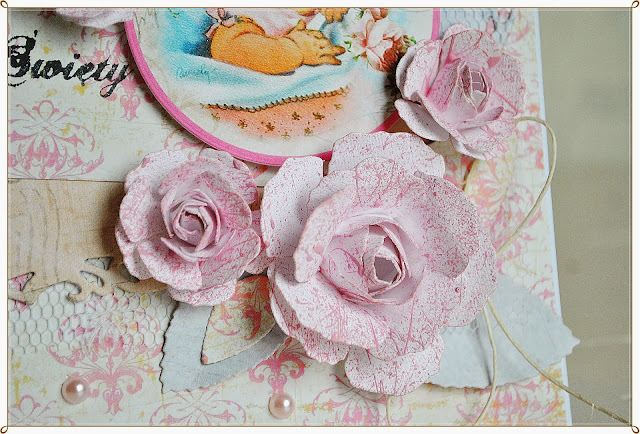 chrzest święty kartka scrapbooking rose creation spelbinders