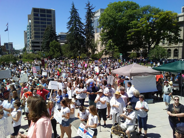 From the "FamiliesBelongTogether march in Boise, Idaho  June 30th, 2018