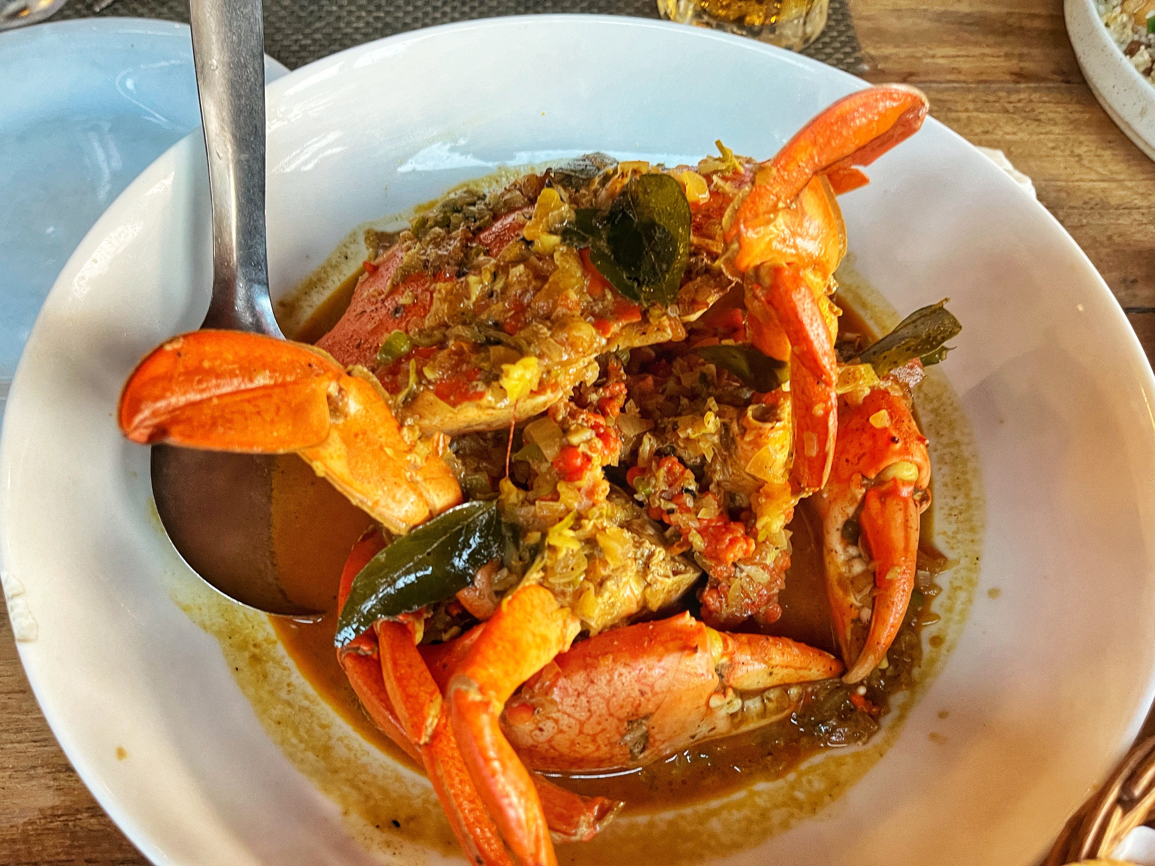 Sri Lankan crab curry in Colombo