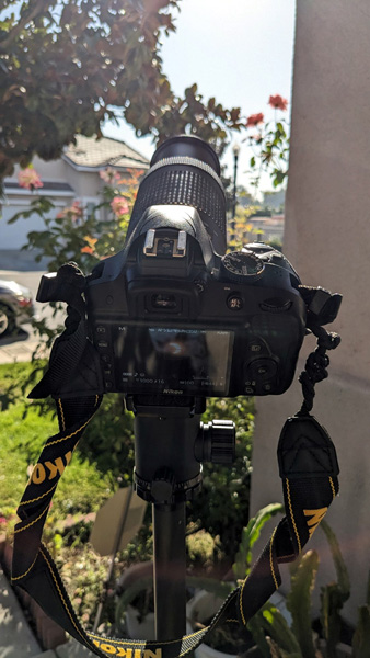 My Nikon D3300 DSLR camera, which I've had since 2017, was pointed at the Sun for the annular solar eclipse on October 14, 2023.