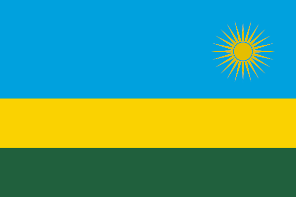 Logo Gambar Bendera Negara Rwanda PNG JPG ukuran 600 px