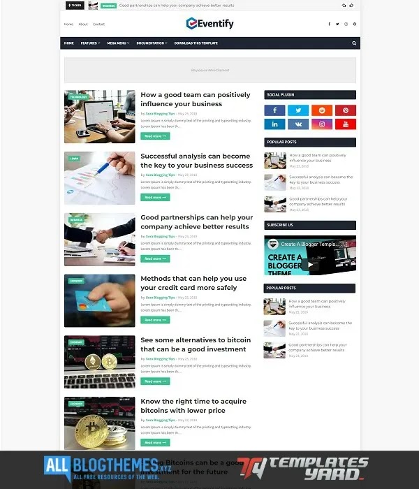 Eventify Blogger Template [ Free ] Download