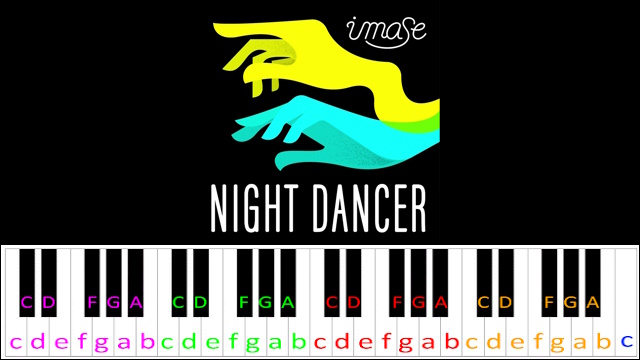 NIGHT DANCER by imase Piano / Keyboard Easy Letter Notes for Beginners