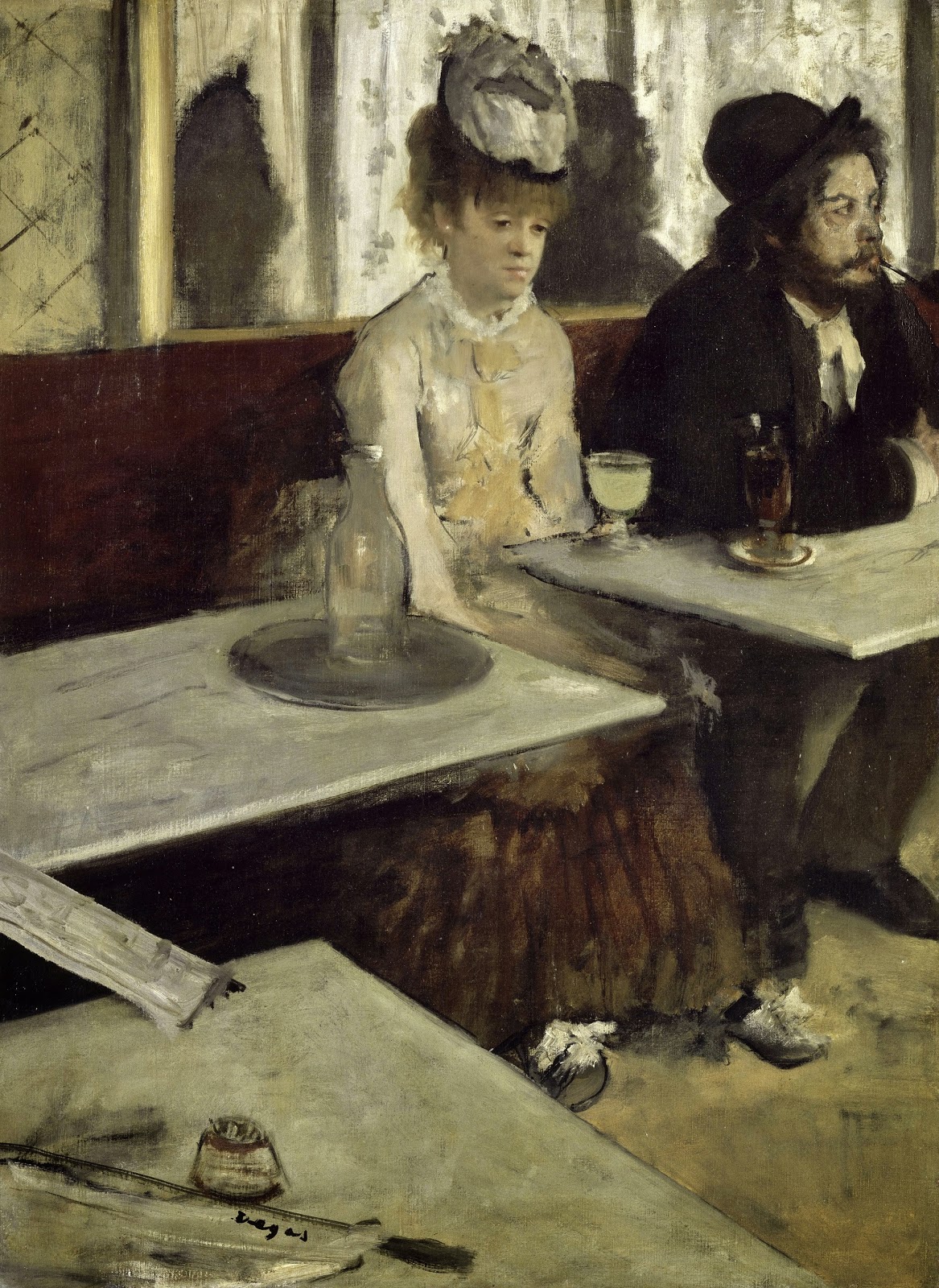 Edgar Degas, Dans un café (también conocido como l'Absinthe), 1873