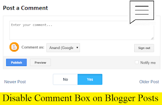  welcome to the  tutorial today I volition exhibit you lot how to disable enshroud Comment Box o How to Disable Comment Box on Blogger Posts amongst Pictures