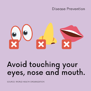 Avoid touching nose, mouth or eyes images
