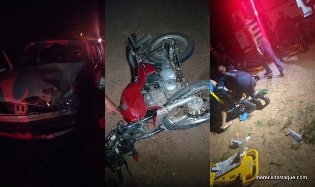 Mulher morre e outras três pessoas ficam feridas em acidente entre carro e moto na PE-160