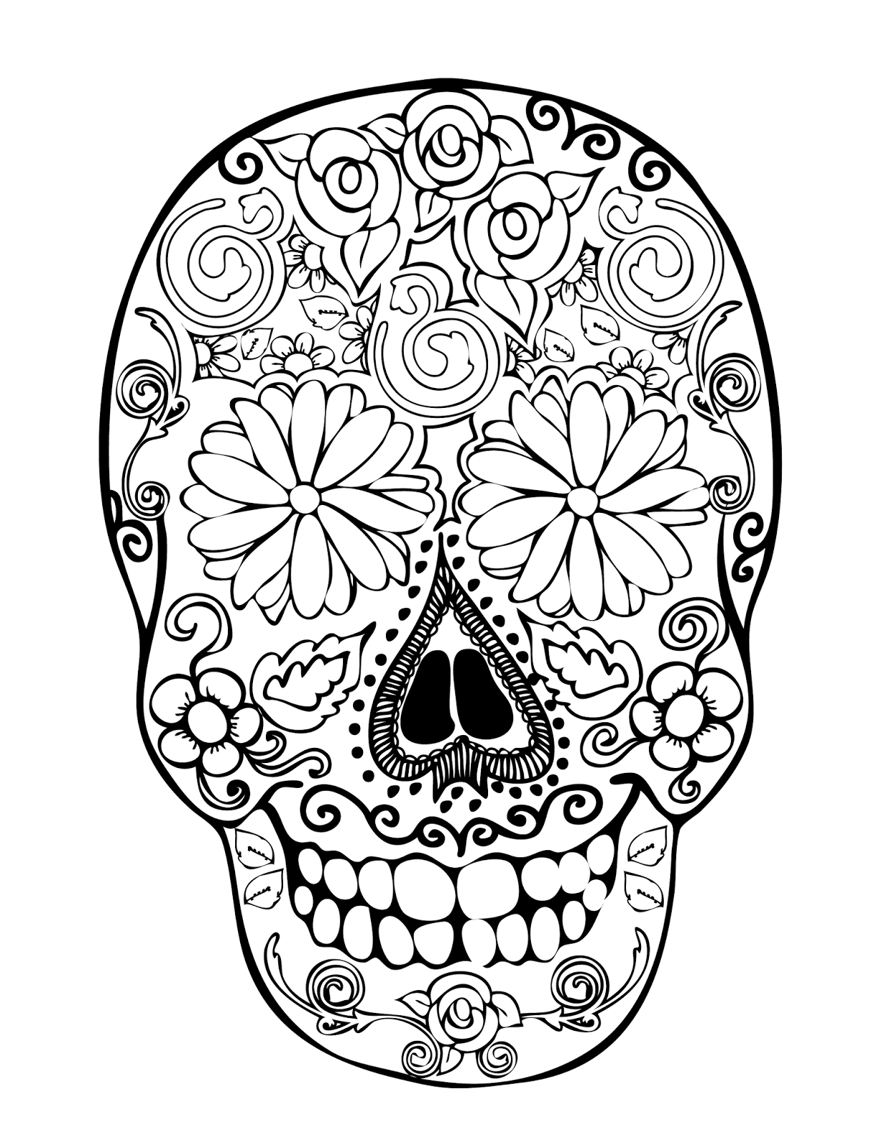 Free Coloring Pages Of Skulls Effy Moom Free Coloring Picture wallpaper give a chance to color on the wall without getting in trouble! Fill the walls of your home or office with stress-relieving [effymoom.blogspot.com]