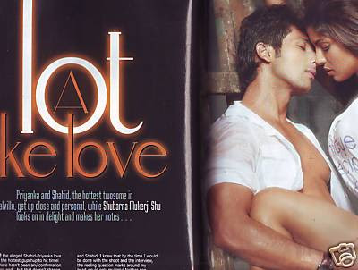 Priyanka Chopra and Shahid Kapoor Cineblitz Magazine hot Photoshoot Pictures