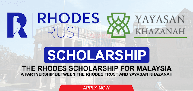 The Rhodes Scholarship for Malaysia - Yayasan Khazanah 2023