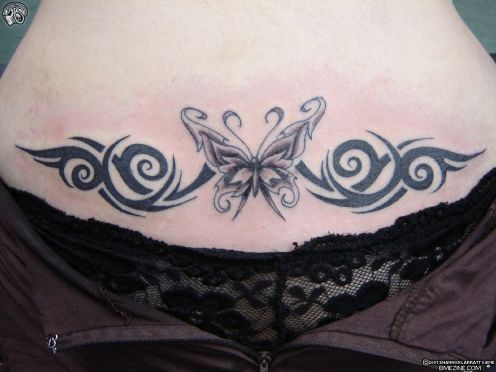 Tribal Butterfly Tattoo Design