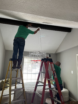 Chandelier Installation In The Woodlands, TX - Logo Electrical Services