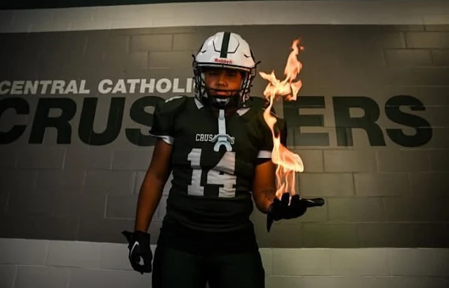 Caleb poloso-miller in football uniform