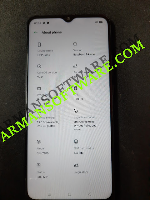 oppo a15 flash file without password