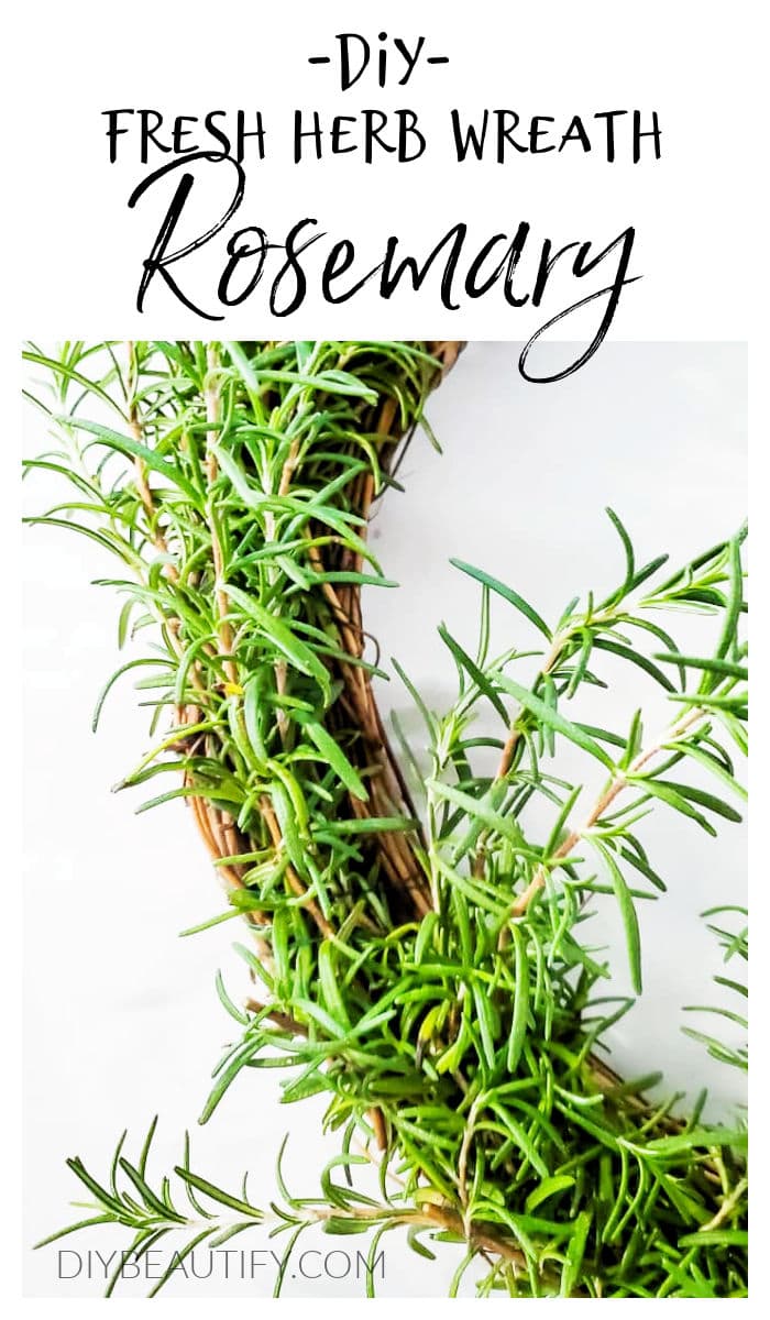 fresh rosemary herb wreath