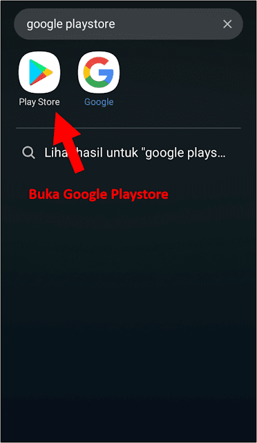 Buka Google Playstore