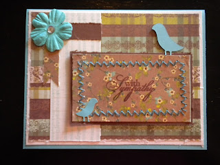 Cricut, Songbird Cartridge, We R Memory Keepers Sew Easy, With Sympathy Card