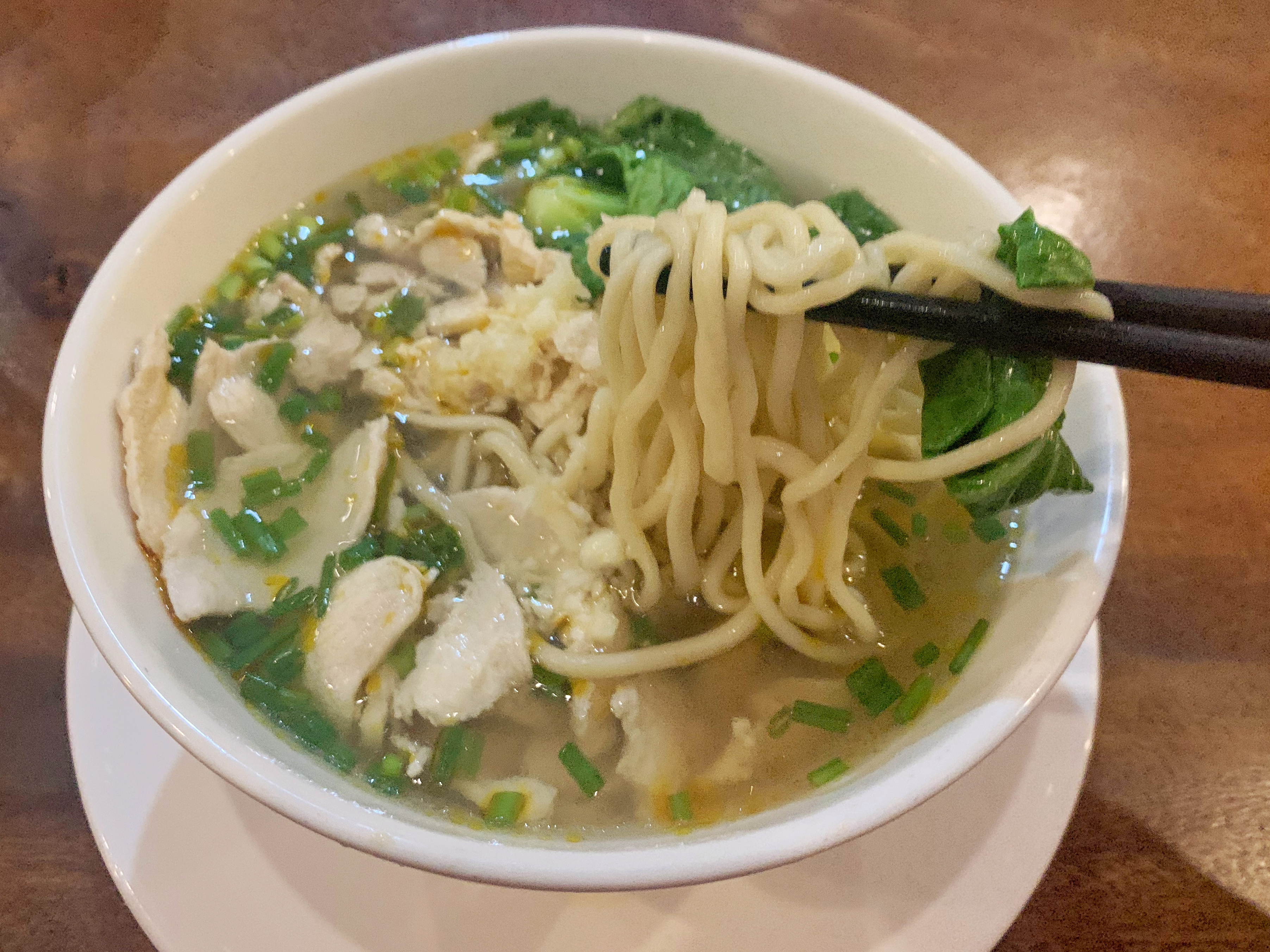 noodle soup with chicken at David's, Phnom Penh, Cambodia