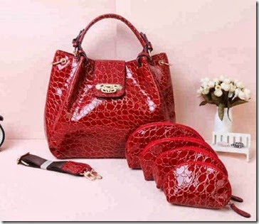 SY LV Cerco Croco Red (360.000), 32 x 19 x 26