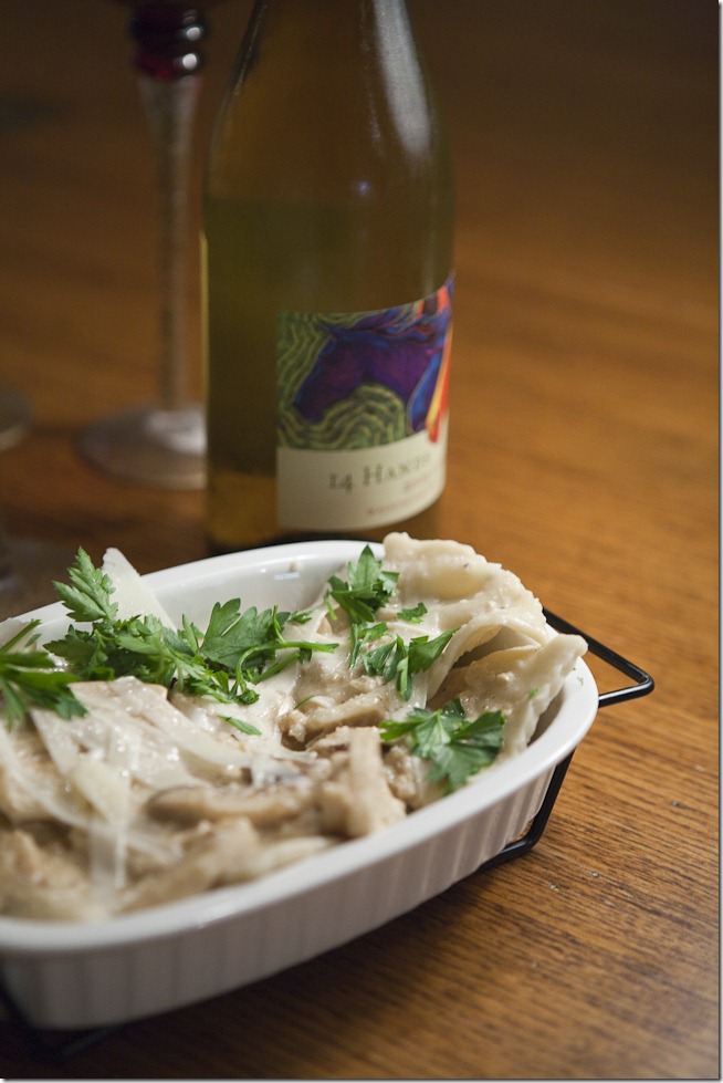 2009 14 Hands Chardonnay paired with Lamb and Ricotta Ravioli-3