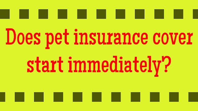 Does pet insurance cover start immediately?