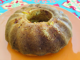 small peach bundt cake