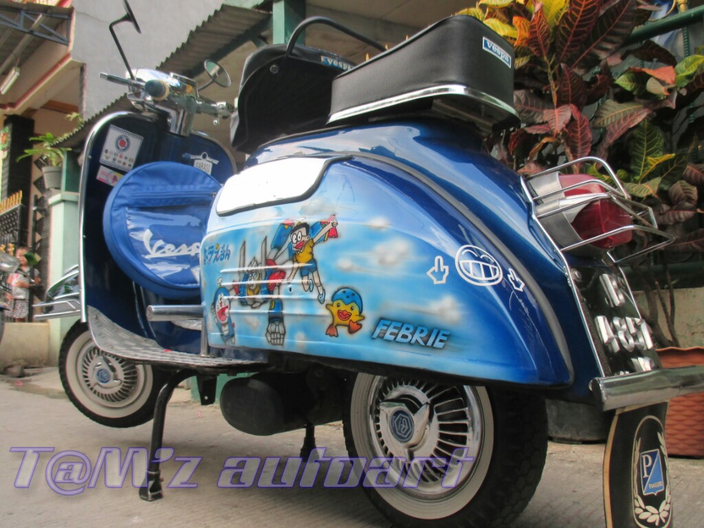 Kumpulan 61 Modifikasi Motor Vespa Airbrush Terlengkap Cermin