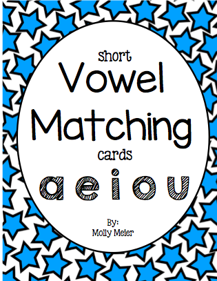  Vowel Matching Cards