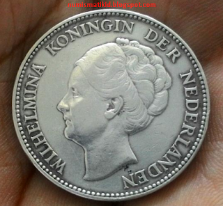 Uang Koin Kuno Wilhelmina Koningin