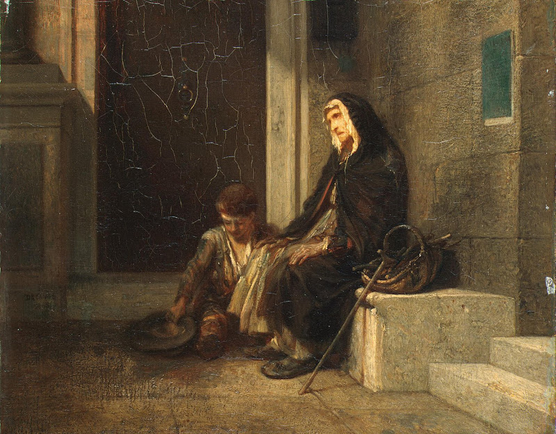 Beggars by Alexandre-Gabriel Decamps - Genre Paintings from Hermitage Museum