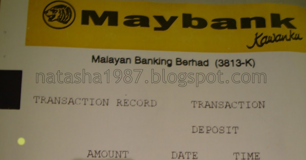 ! Tasha's: Masalah Duit tak masuk- Maybank