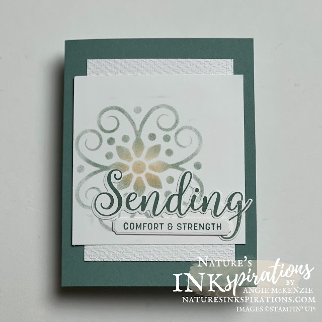 Sympathy card using Plenty of Patterns Decorative Mask and Sending Smiles Bundle | Nature's INKspirations by Angie McKenzie