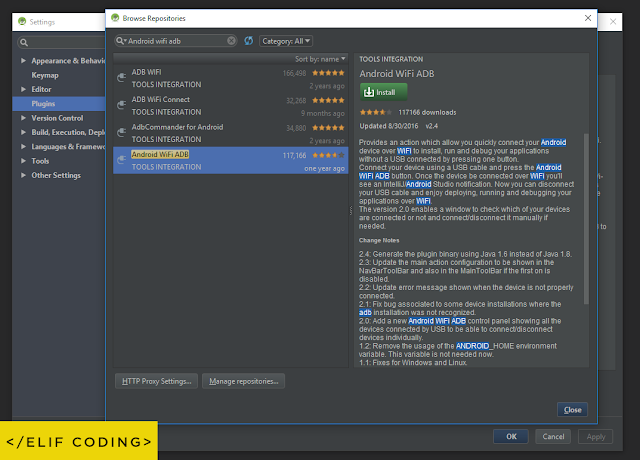 How to setup Android WiFi ADB plugin in Android Studio.