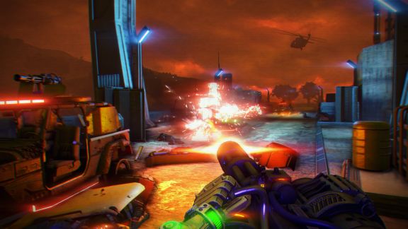 Screen Shot Of Far Cry 3 Blood Dragon (2013) Full PC Game Free Download At worldfree4u.com