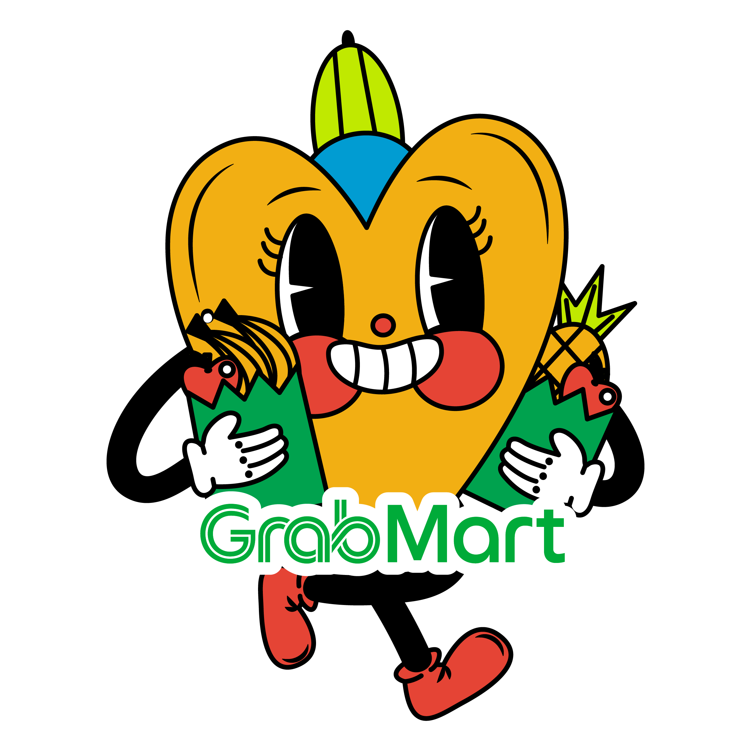 Logo dan Icon Grab mart PNG