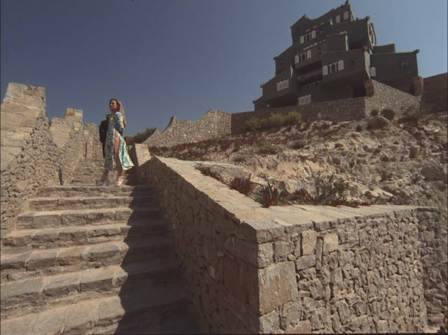 Alice Arno in The Perverse Countess, 1974 film by Jess Franco - Xanadu Residence in Calpes, Alicante, Spain