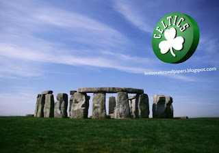 Boston Celtics desktop Wallpapers Celtics Left Logo at Stonehenge Stone Monument Desktop wallpaper