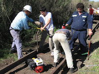 Reparacion del 2do corte de via situado en el km 46