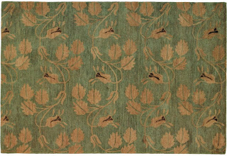 green floral area rug