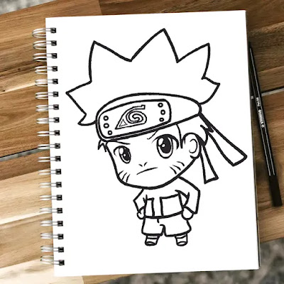 Tutorial de como desenhar o Naruto passo a passo