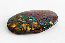 Polished opal from Yowah, Queensland, Australia