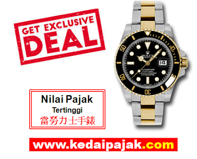 Pajak Rolex Submariner Dipajak Dengan RM34,000