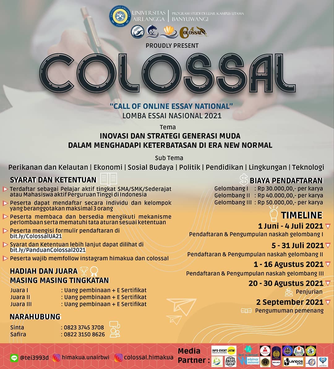 Lomba Menulis Esai oleh PSDKU Universitas Airlangga