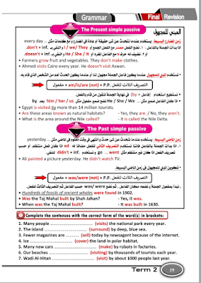 جرامر الصف الثالث الإعدادي مع أهم التوقعات في مادة اللغة الانجليزية الترم الثاني