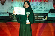 Uang Sekolah dilunasi setahun, Faizah Fitriani Juara Lomba Tahfidz Qur'an sampaikan terima kasih kepada T.Rusli Ahmad,SE,MM