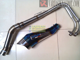 harga Knalpot Racing Yamaha R25 ninja 250 Leo Vince Cobra Half Blue