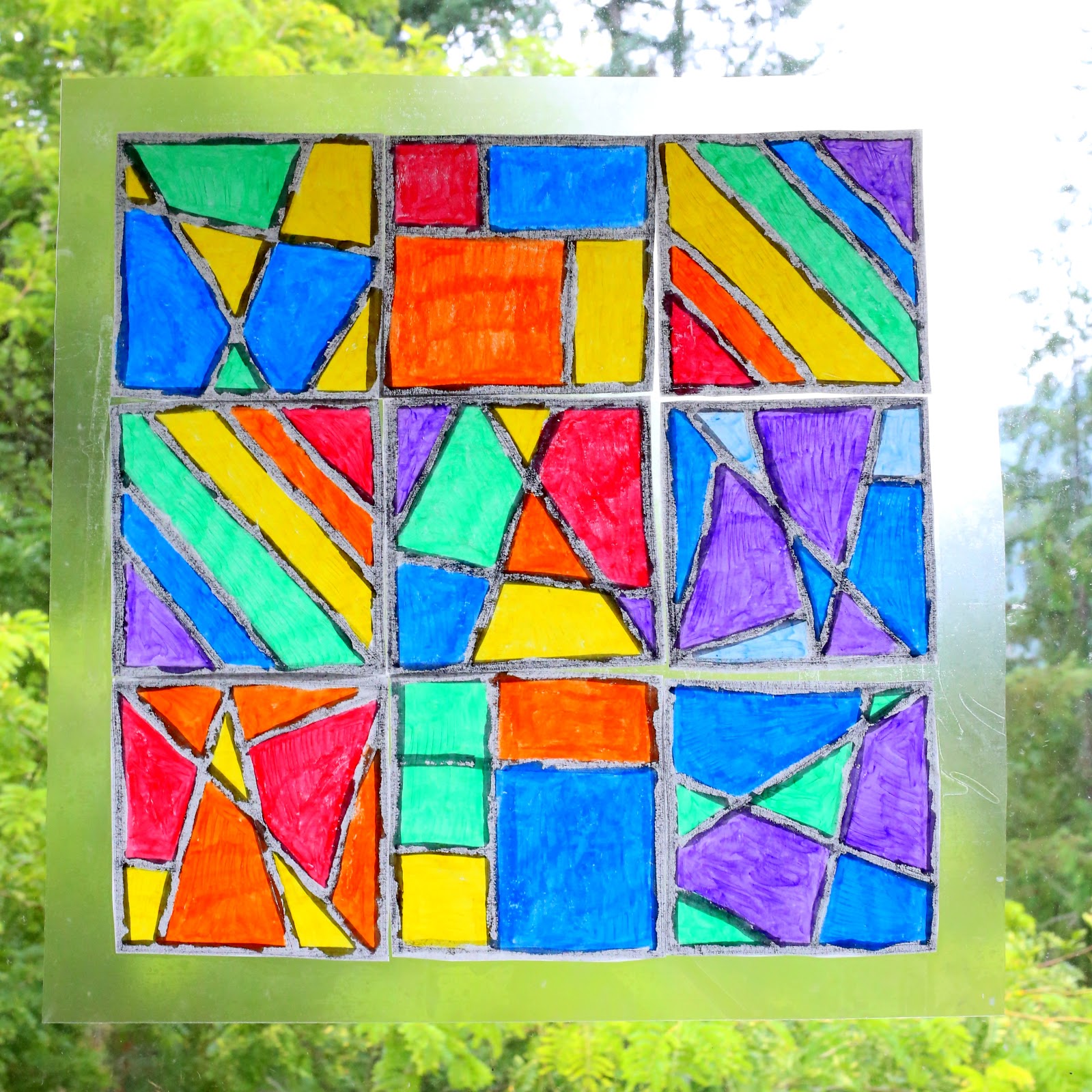 Stained Glass Art with Kwik Stix {FREE printable templates!}