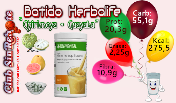imagen de portada en mi Blog - Recetario de Batidos Herbalife con los Ingredientes del Batido Herbalife Chirimoya Guayaba