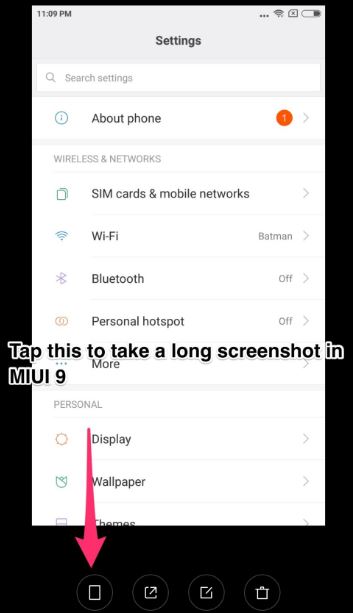 Cara Screenshot dan Screenshot Panjang di MIUI 9 Pada Redmi Note 4, Redmi 4, dan Redmi 5A